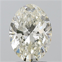 Natural Diamond 1.70 Carats, Oval with  Cut, K Color, SI2 Clarity and Certified by GIA