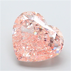 Picture of Lab Grown Diamond 10.02 Carats, Heart with  Cut, Fancy Intense Pink Color, VS1 Clarity and Certified by IGI