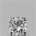 Diamante Natural 0.50 quilates, Del cojín , Color F, claridad VVS1 y certificado GIA