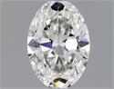 Natural Diamond 0.54 Carats, Oval with  Cut, H Color, VS2 Clarity and Certified by GIA