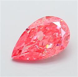 Picture of Lab Grown Diamond 2.57 Carats, Pear with  Cut, Fancy Vivid Pink Color, VVS2 Clarity and Certified by IGI