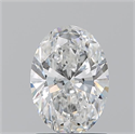 Natural Diamond 1.21 Carats, Oval with  Cut, F Color, SI1 Clarity and Certified by GIA