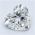 Natural Diamond 1.51 Carats, Heart with  Cut, F Color, SI1 Clarity and Certified by GIA
