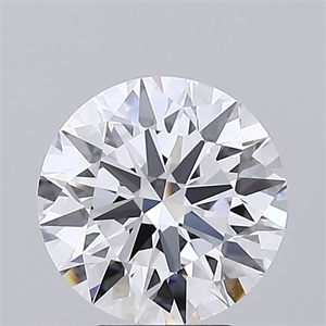 Picture of Lab Grown Diamond 3.85 Carats, Round with Ideal Cut, D Color, IF Clarity and Certified by IGI