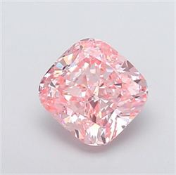 Picture of Lab Grown Diamond 2.75 Carats, CUSHION MODIFIED with  Cut, Fancy Vivid Pink Color, VS1 Clarity and Certified by IGI