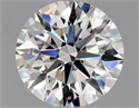 Natural Diamond 0.90 Carats, Round with Excellent Cut, H Color, VVS1 Clarity and Certified by GIA
