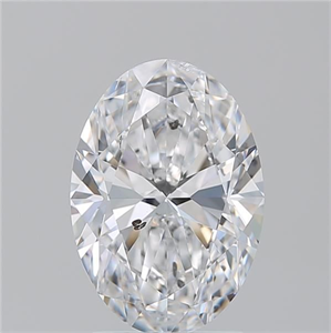 Picture of Natural Diamond 2.21 Carats, Oval with  Cut, D Color, SI2 Clarity and Certified by GIA