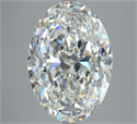 Natural Diamond 4.03 Carats, Oval with  Cut, F Color, VVS2 Clarity and Certified by GIA