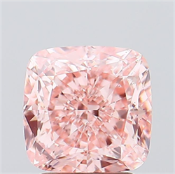 Picture of Lab Grown Diamond 3.03 Carats, CUSHION MODIFIED with  Cut, Fancy Vivid Pink Color, VS2 Clarity and Certified by IGI