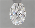 Natural Diamond 0.50 Carats, Oval with  Cut, D Color, VS2 Clarity and Certified by GIA