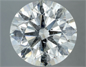 Natural Diamond 5.05 Carats, Round with Excellent Cut, I Color, SI2 Clarity and Certified by IGI