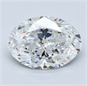Diamante Natural 3.38 quilates, Ovalado , Color F, claridad VS2 y certificado GIA