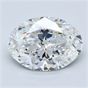 Diamante Natural 3.38 quilates, Ovalado , Color F, claridad VS2 y certificado GIA