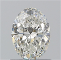 Natural Diamond 0.90 Carats, Oval with  Cut, I Color, VVS2 Clarity and Certified by GIA