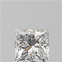 Natural Diamond 0.56 Carats, Princess with  Cut, E Color, VS2 Clarity and Certified by GIA