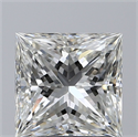 Natural Diamond 1.50 Carats, Princess with  Cut, I Color, SI1 Clarity and Certified by GIA