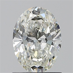 Picture of Natural Diamond 1.01 Carats, Oval with  Cut, H Color, SI1 Clarity and Certified by GIA