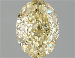 Picture of Lab Grown Diamond 1.58 Carats, Oval with  Cut, Fancy Yellow Color, VS1 Clarity and Certified by IGI