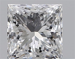 Foto Diamante Natural 0.50 quilates, Princesa , Color E, claridad SI1 y certificado GIA de