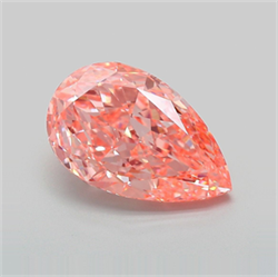 Picture of Lab Grown Diamond 4.54 Carats, Pear with  Cut, Fancy Vivid Pink Color, VVS2 Clarity and Certified by IGI