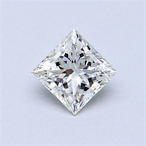 Picture of Natural Diamond 0.54 Carats, Princess with  Cut, H Color, VS2 Clarity and Certified by GIA