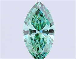 Picture of Lab Grown Diamond 8.57 Carats, Marquise with  Cut, Fancy Vivid Green Color, VVS2 Clarity and Certified by IGI