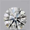Natural Diamond 0.70 Carats, Round with Excellent Cut, J Color, VVS1 Clarity and Certified by GIA