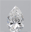 Natural Diamond 0.50 Carats, Pear with  Cut, E Color, VS1 Clarity and Certified by GIA