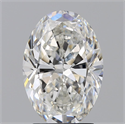 Natural Diamond 2.01 Carats, Oval with  Cut, G Color, SI1 Clarity and Certified by GIA