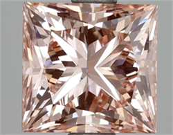 Picture of Lab Grown Diamond 3.05 Carats, Princess with  Cut, Fancy Vivid Pink Color, VS1 Clarity and Certified by IGI