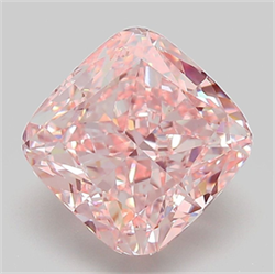 Picture of Lab Grown Diamond 4.08 Carats, CUSHION MODIFIED with  Cut, Fancy Intense Pink Color, VS1 Clarity and Certified by IGI