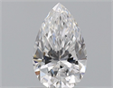 Natural Diamond 0.54 Carats, Pear with  Cut, D Color, VVS1 Clarity and Certified by GIA