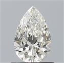 Natural Diamond 0.71 Carats, Pear with  Cut, H Color, VVS1 Clarity and Certified by IGI