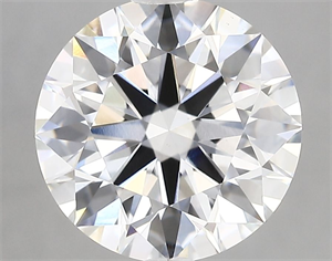 Picture of Lab Grown Diamond 4.12 Carats, Round with Ideal Cut, E Color, VVS2 Clarity and Certified by IGI