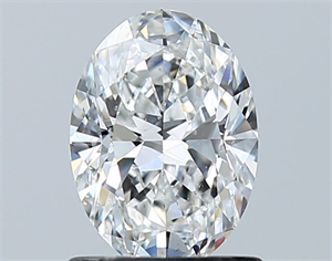 Picture of Natural Diamond 1.01 Carats, Oval with  Cut, E Color, SI1 Clarity and Certified by GIA