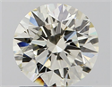 Natural Diamond 1.09 Carats, Round with Excellent Cut, J Color, IF Clarity and Certified by IGI