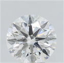 Natural Diamond 3.67 Carats, Round with Excellent Cut, D Color, SI2 Clarity and Certified by GIA
