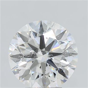 Picture of Natural Diamond 3.67 Carats, Round with Excellent Cut, D Color, SI2 Clarity and Certified by GIA