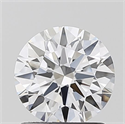 Lab Grown Diamond 1.05 Carats, Round with Ideal Cut, D Color, VVS1 Clarity and Certified by IGI