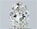 Natural Diamond 0.70 Carats, Oval with  Cut, H Color, VVS1 Clarity and Certified by GIA