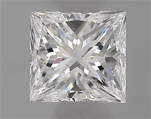 Picture of Natural Diamond 0.35 Carats, Princess with  Cut, E Color, SI1 Clarity and Certified by GIA