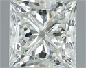 Natural Diamond 1.00 Carats, Princess with  Cut, J Color, SI1 Clarity and Certified by GIA