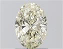 Natural Diamond 1.00 Carats, Oval with  Cut, M Color, VS1 Clarity and Certified by GIA