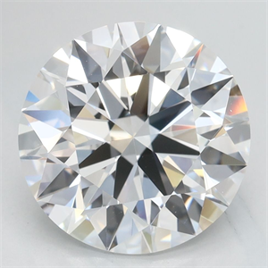 Picture of Lab Grown Diamond 3.66 Carats, Round with Excellent Cut, D Color, VVS1 Clarity and Certified by GIA