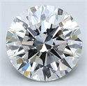 Natural Diamond 2.70 Carats, Round with Excellent Cut, H Color, SI1 Clarity and Certified by GIA