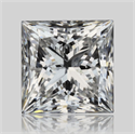 Natural Diamond 0.60 Carats, Princess with  Cut, D Color, VS2 Clarity and Certified by GIA