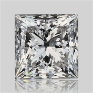Picture of Natural Diamond 0.60 Carats, Princess with  Cut, D Color, VS2 Clarity and Certified by GIA