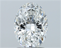 Natural Diamond 1.25 Carats, Oval with  Cut, F Color, SI1 Clarity and Certified by GIA