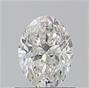 Natural Diamond 0.90 Carats, Oval with  Cut, H Color, SI1 Clarity and Certified by GIA