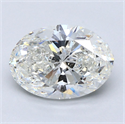Diamante Natural 3.01 quilates, Ovalado , Color H, claridad SI2 y certificado GIA